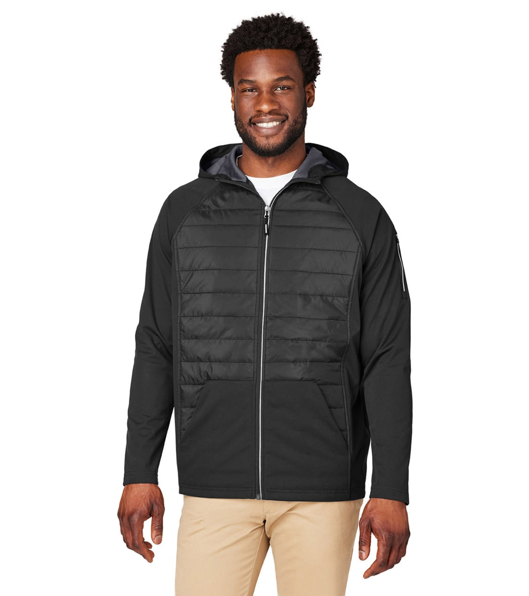 CORE365 Men's Techno Lite Hybrid Hooded Jacket