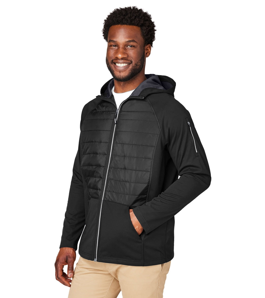 CORE365 Men's Techno Lite Hybrid Hooded Jacket