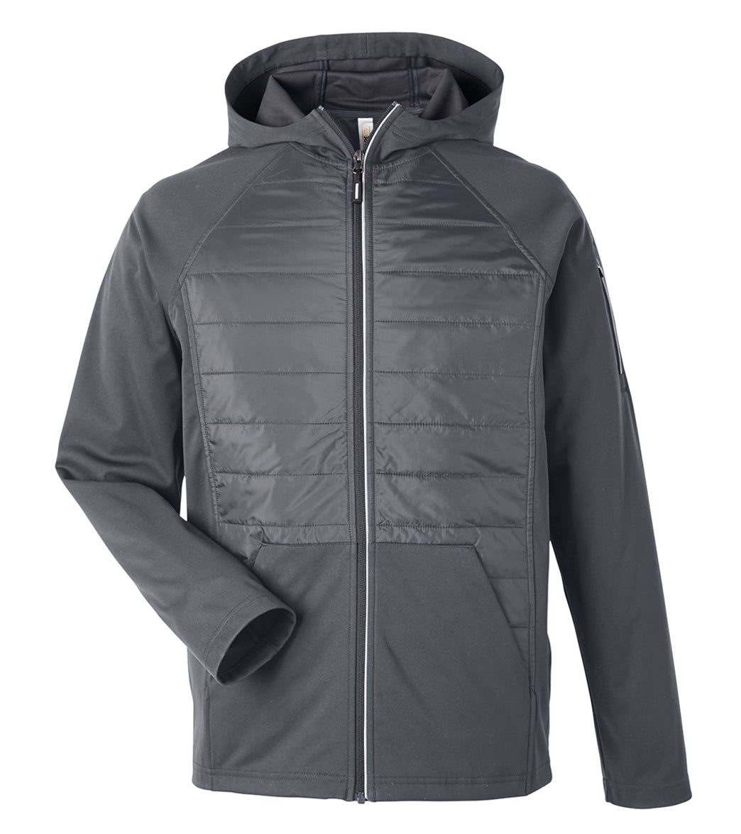 CORE365 Men's Techno Lite Hybrid Hooded Jacket