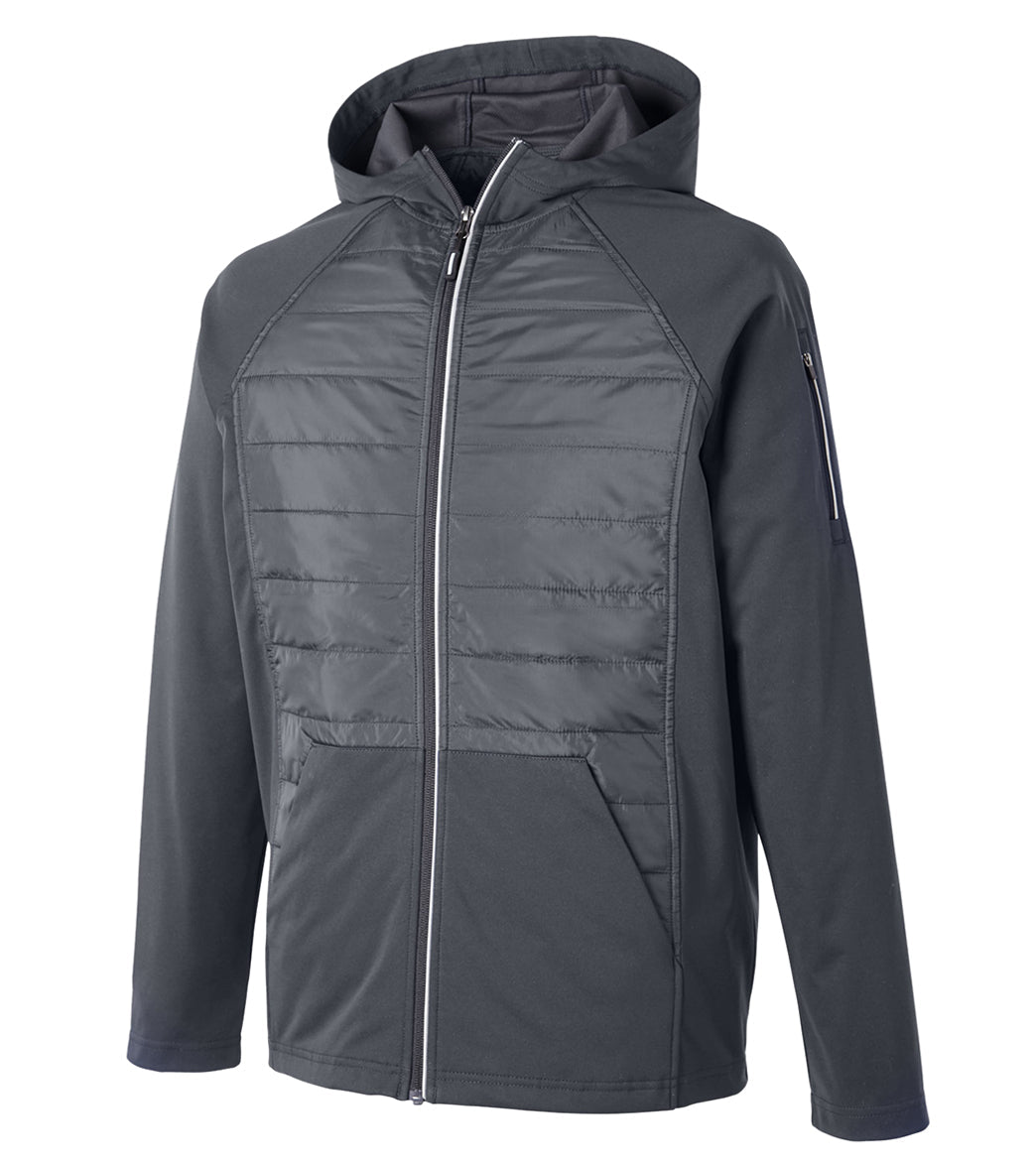 CORE365 Men's Techno Lite Hybrid Hooded Jacket