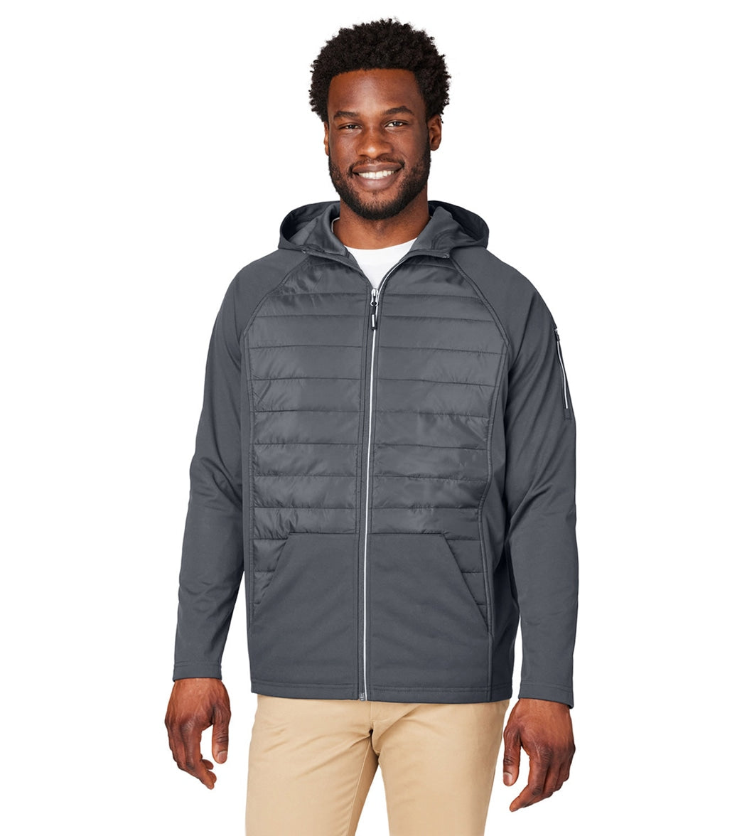 CORE365 Men's Techno Lite Hybrid Hooded Jacket