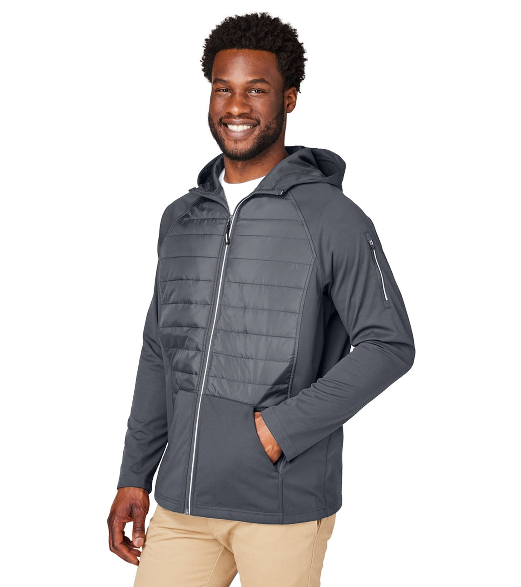 CORE365 Men's Techno Lite Hybrid Hooded Jacket