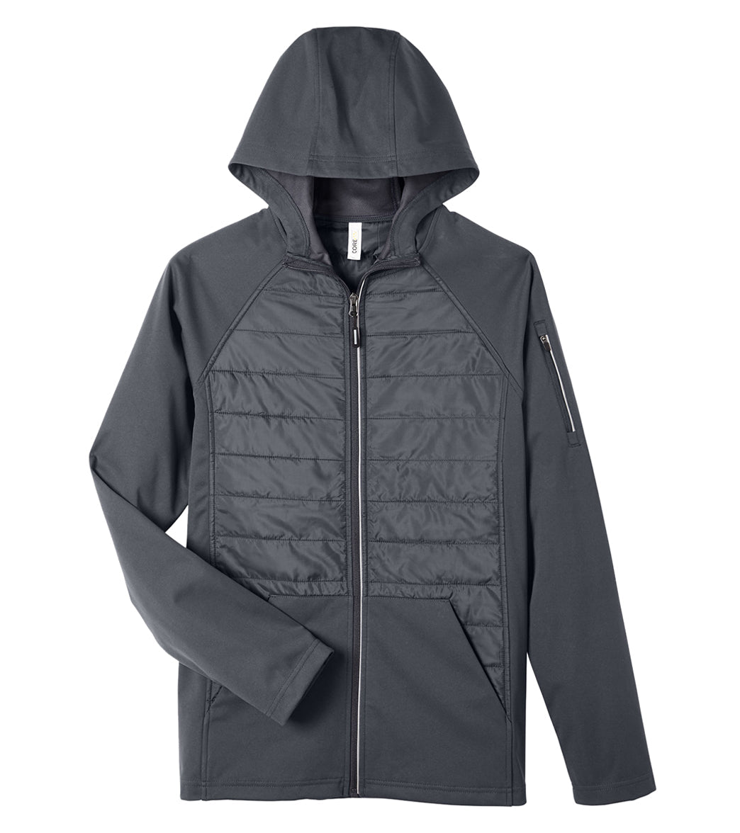 CORE365 Men's Techno Lite Hybrid Hooded Jacket