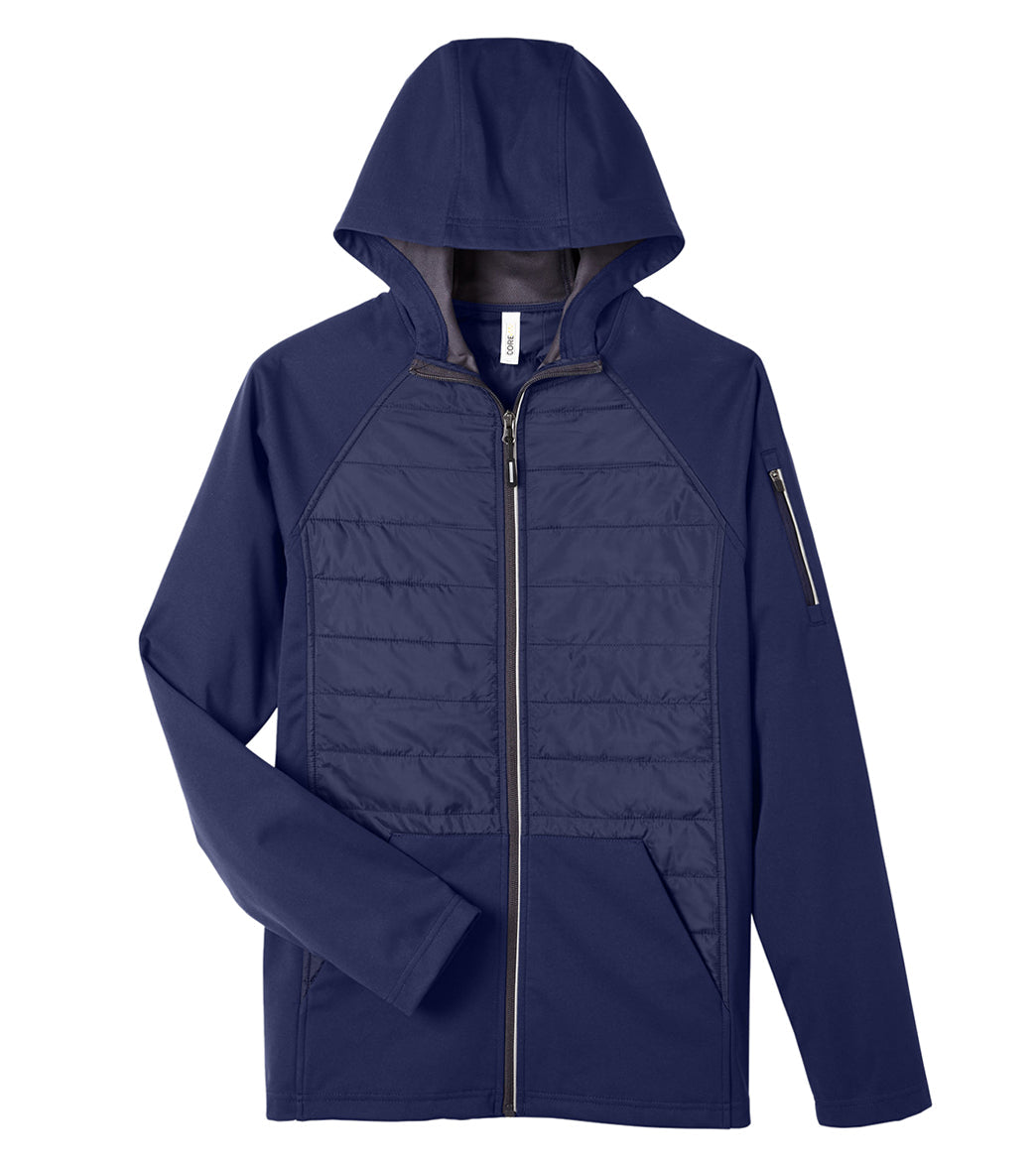 CORE365 Men's Techno Lite Hybrid Hooded Jacket