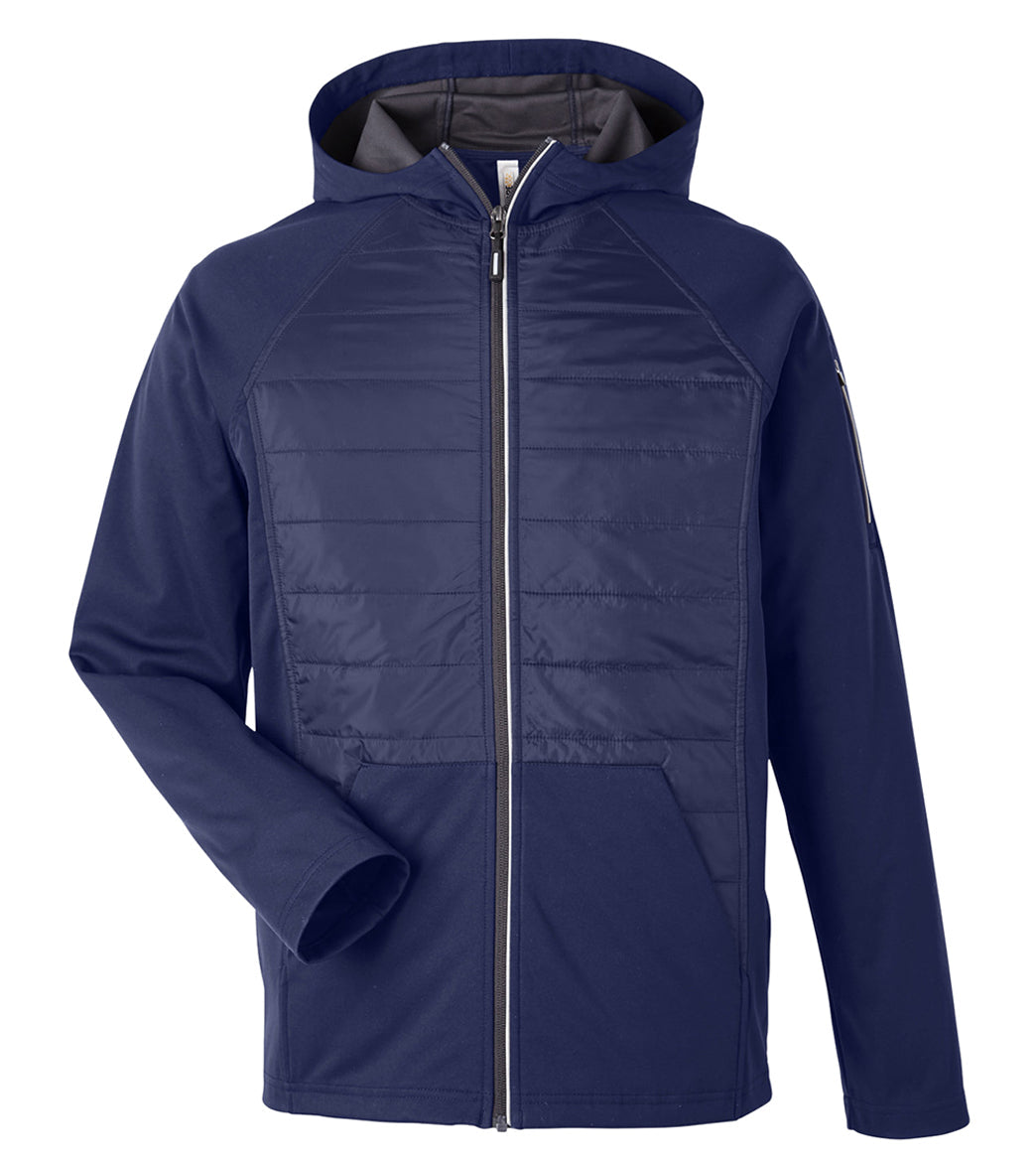 CORE365 Men's Techno Lite Hybrid Hooded Jacket