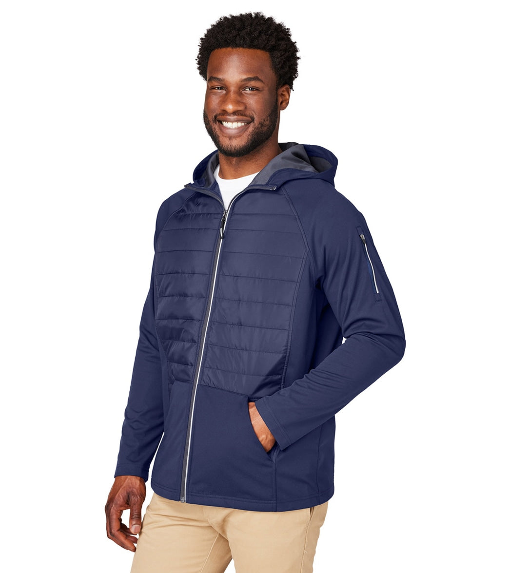 CORE365 Men's Techno Lite Hybrid Hooded Jacket