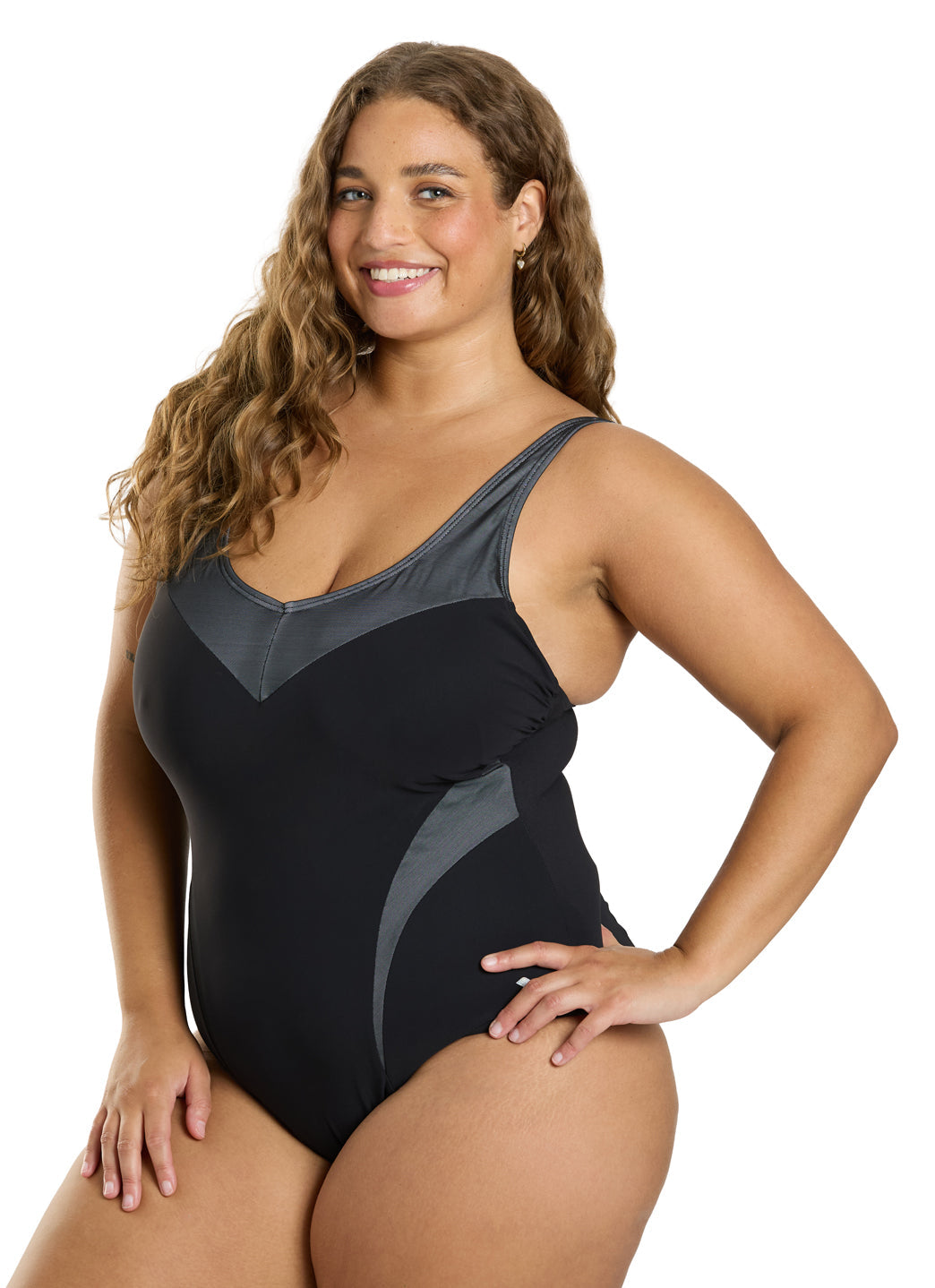Arena Women's Plus Size Isabel Light Cross Back One Piece Swimsuit