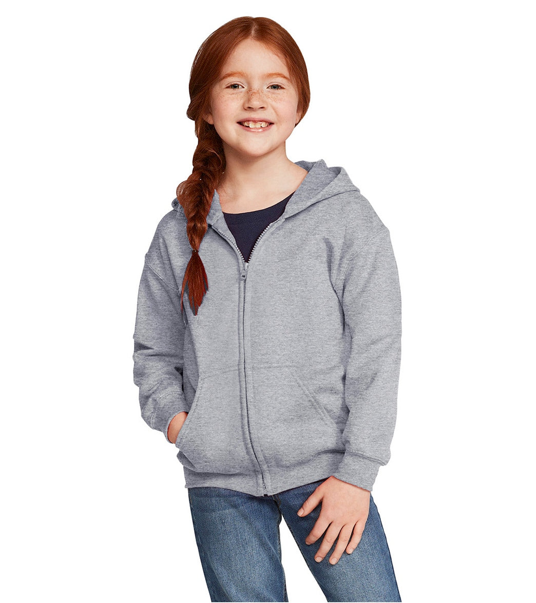Gildan Youth Heavy Blend Full-Zip Hooded Sweatshirt