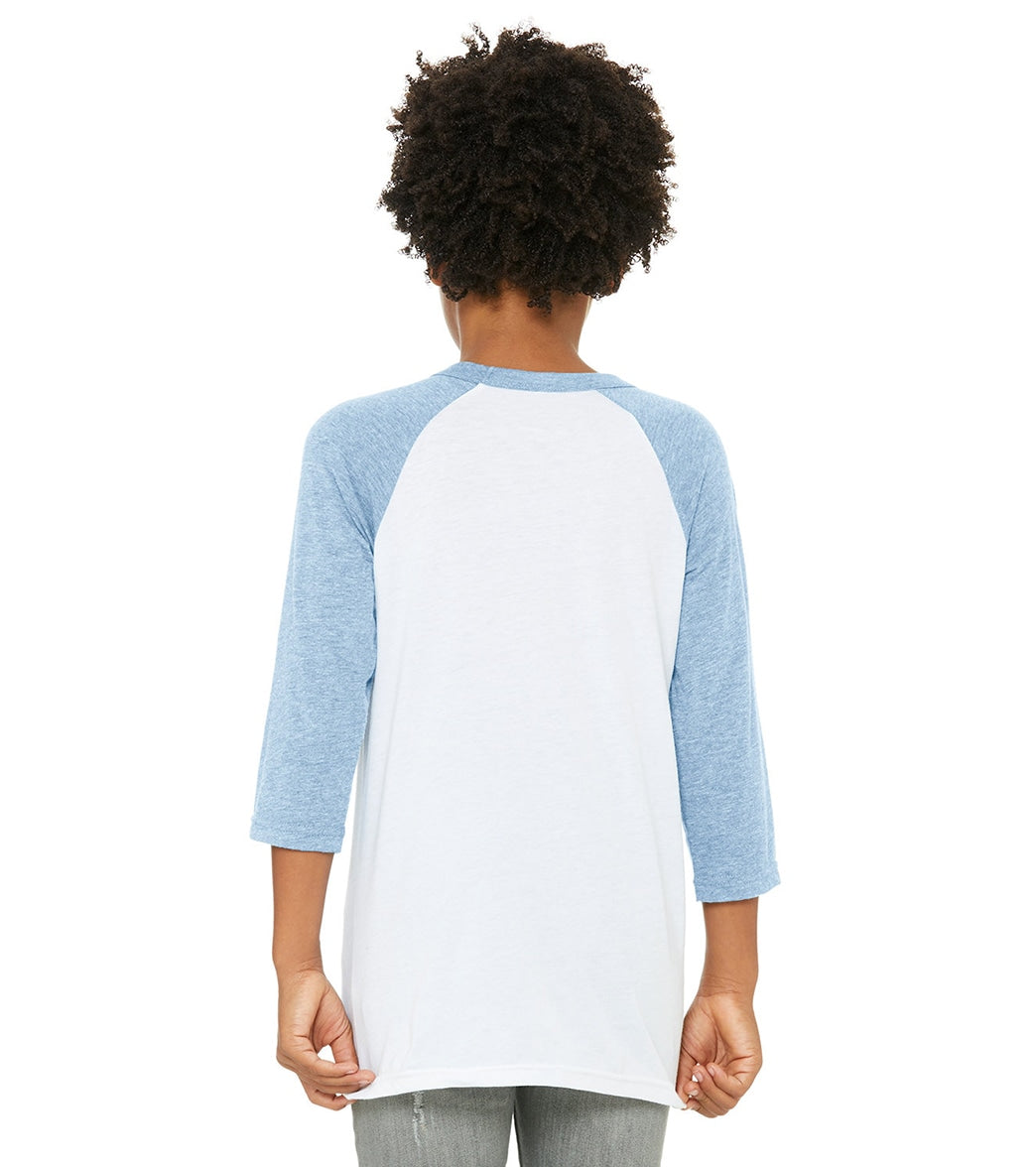 Bella + Canvas Youth 3/4-Sleeve Baseball T-Shirt