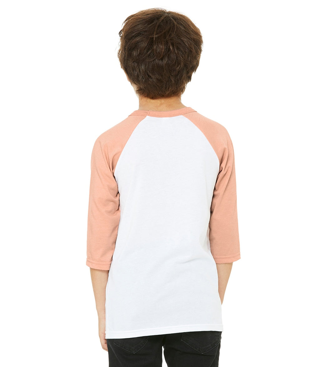 Bella + Canvas Youth 3/4-Sleeve Baseball T-Shirt