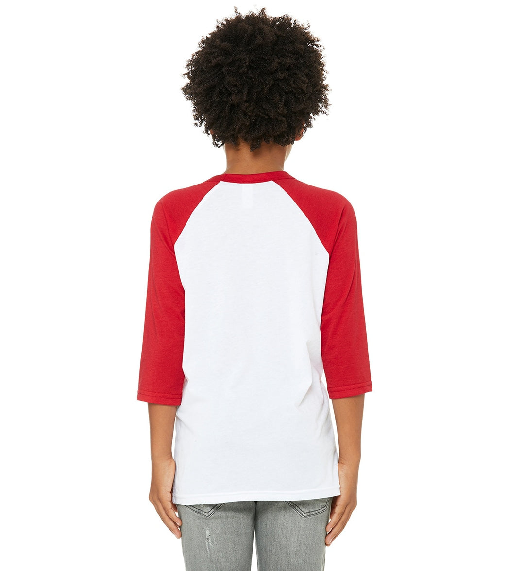 Bella + Canvas Youth 3/4-Sleeve Baseball T-Shirt