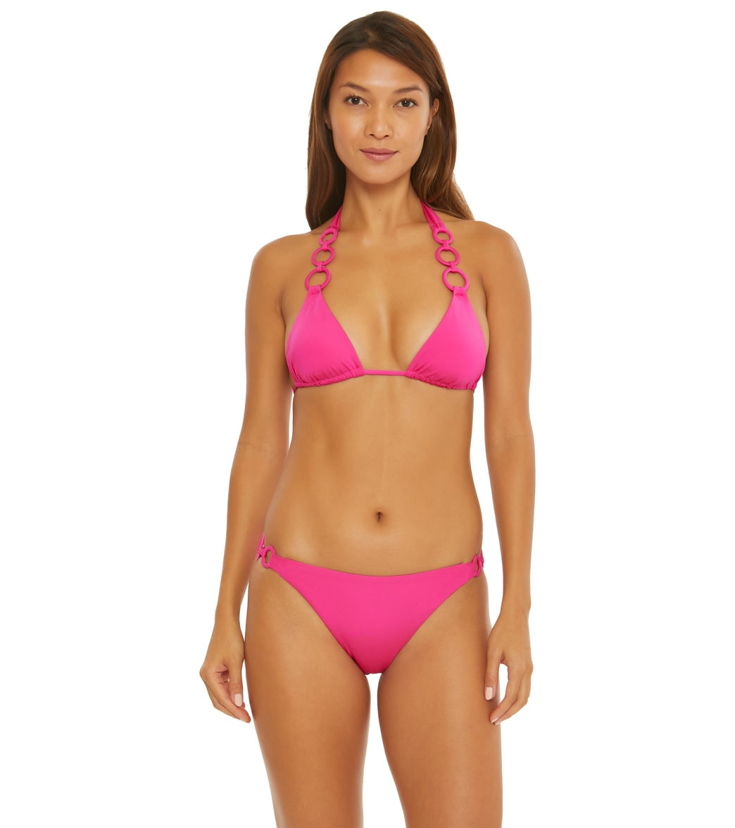 Trina Turk Women's Monaco Covered Ring Triangle Bikini Top