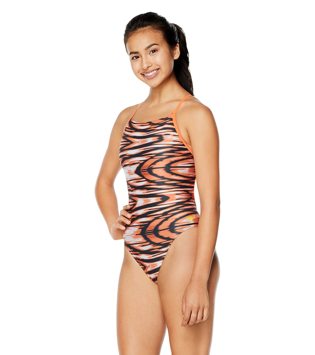 Speedo Women's Wave Wall Crossback One Piece Swimsuit