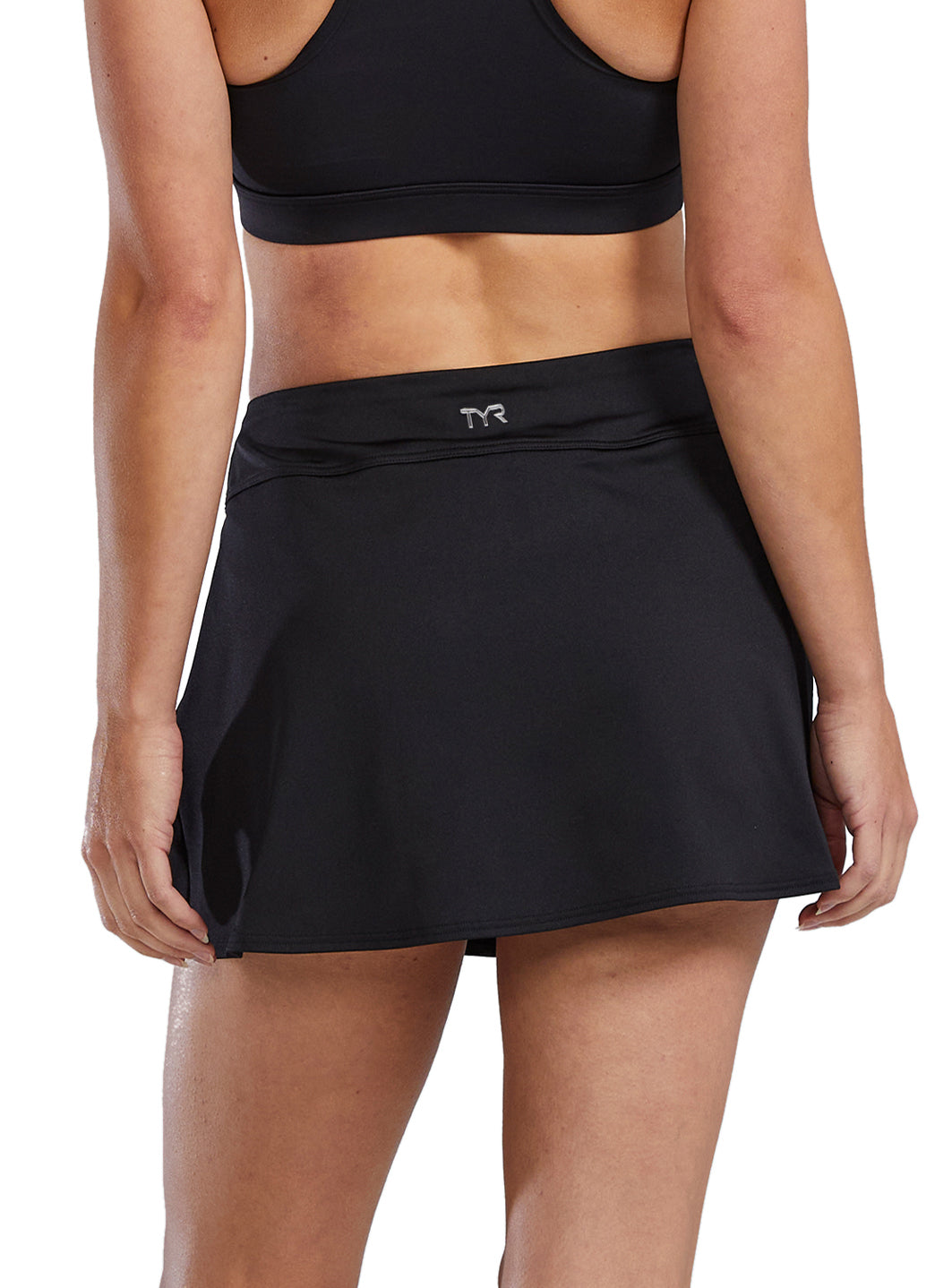 TYR Women's Solid High Wasited Swim Skort