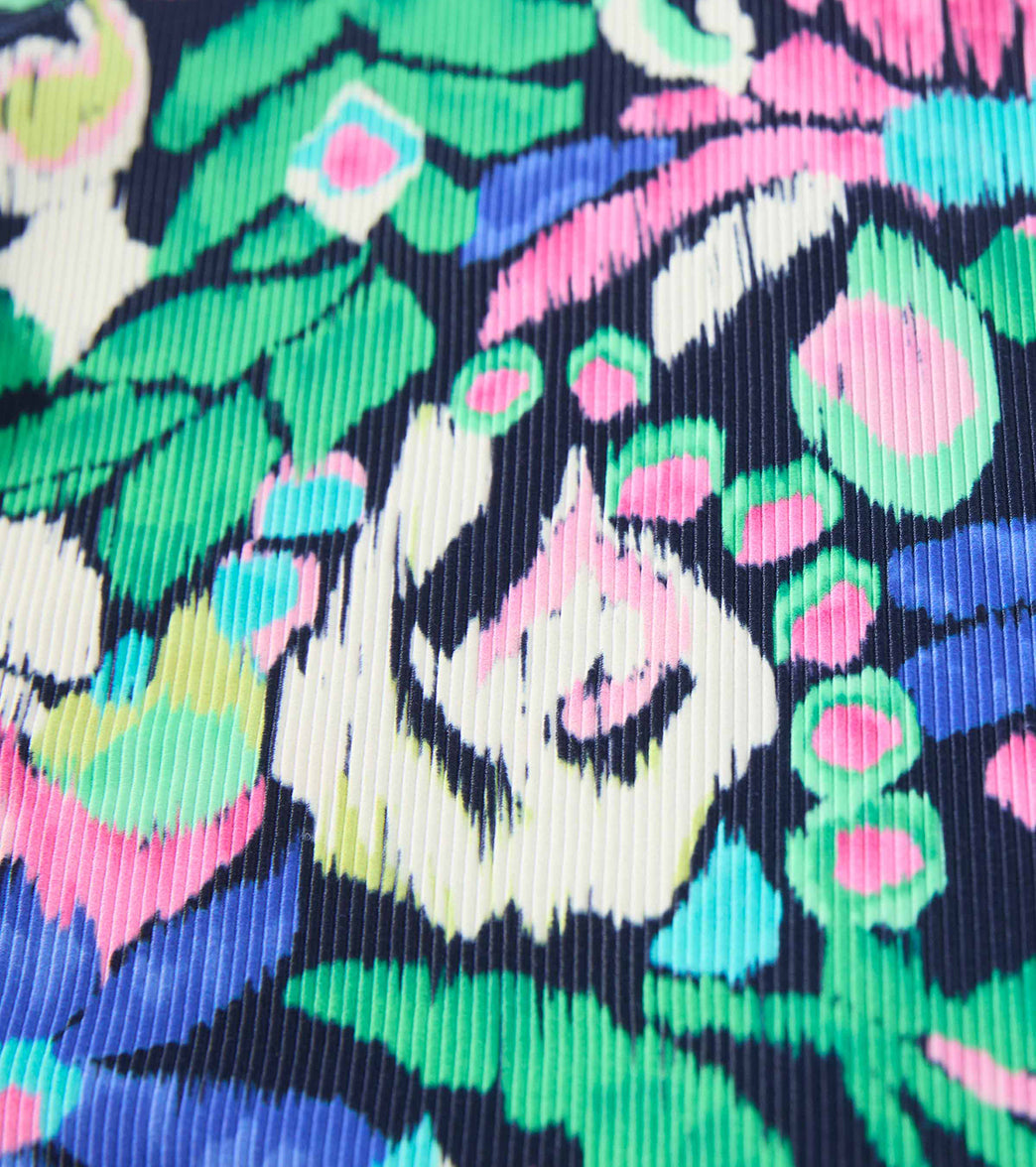 Beach House Women's Monterey Garden Visualize Sleeveless Zip Front One Piece Swimsuit