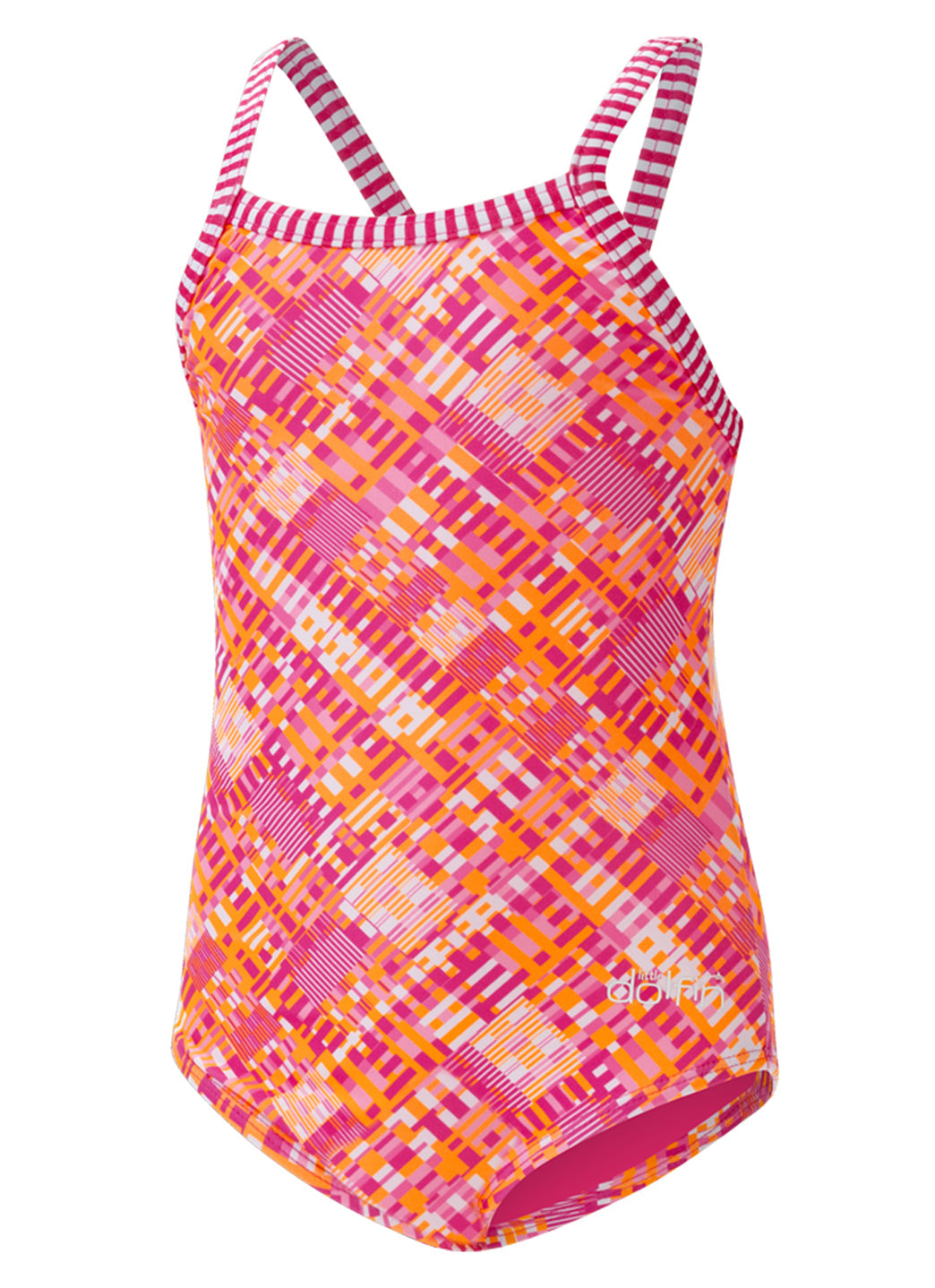 Dolfin Girls' Alphabet Printed One Piece Swimsuit (Toddler, Little Kid)