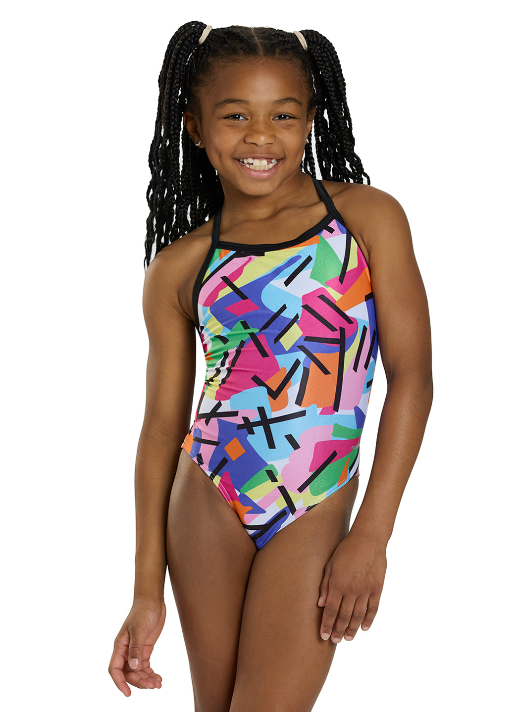 Sporti HydroLast Electric Pop Thin Strap One Piece Swimsuit  (22-40)