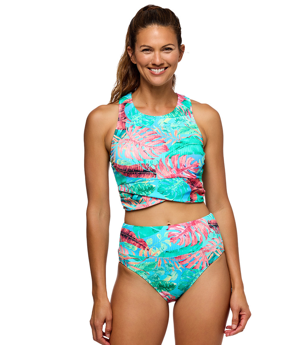 Next by Athena Women's Static Coconut Bay High Neck Bikini Top