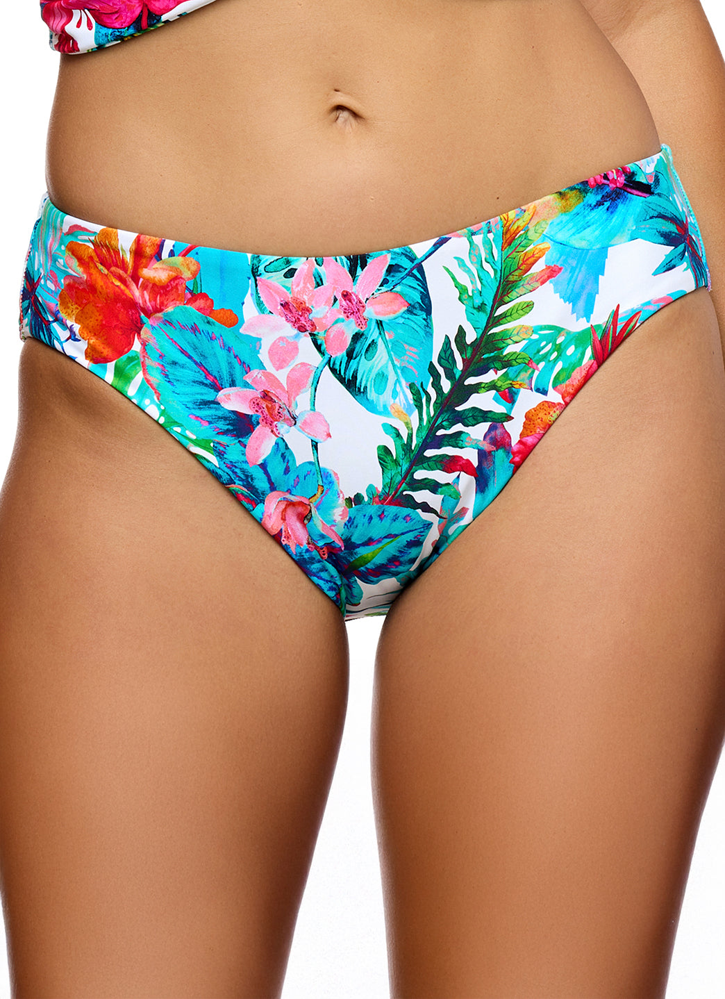 Next by Athena Women's Shoreside Botanik Midrise Retro Bikini Bottom