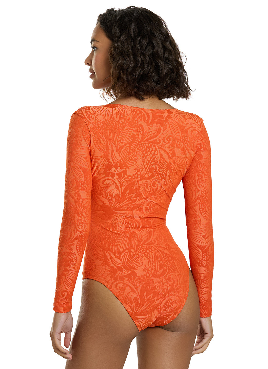 Seea Women's Valentina V-Neck Long Sleeve One Piece Swimsuit