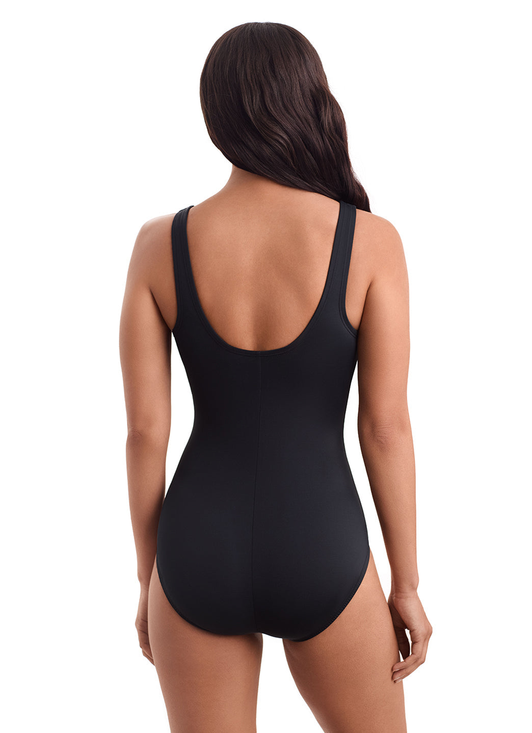 Shape Solver SPORT Women's Wave Power Highneck Tank One Piece Swimsuit