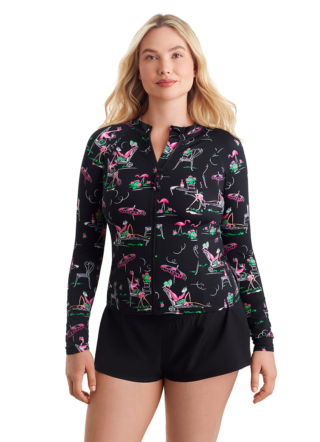 Shape Solver SPORT Women's Flamingo Hotel Sunshirt