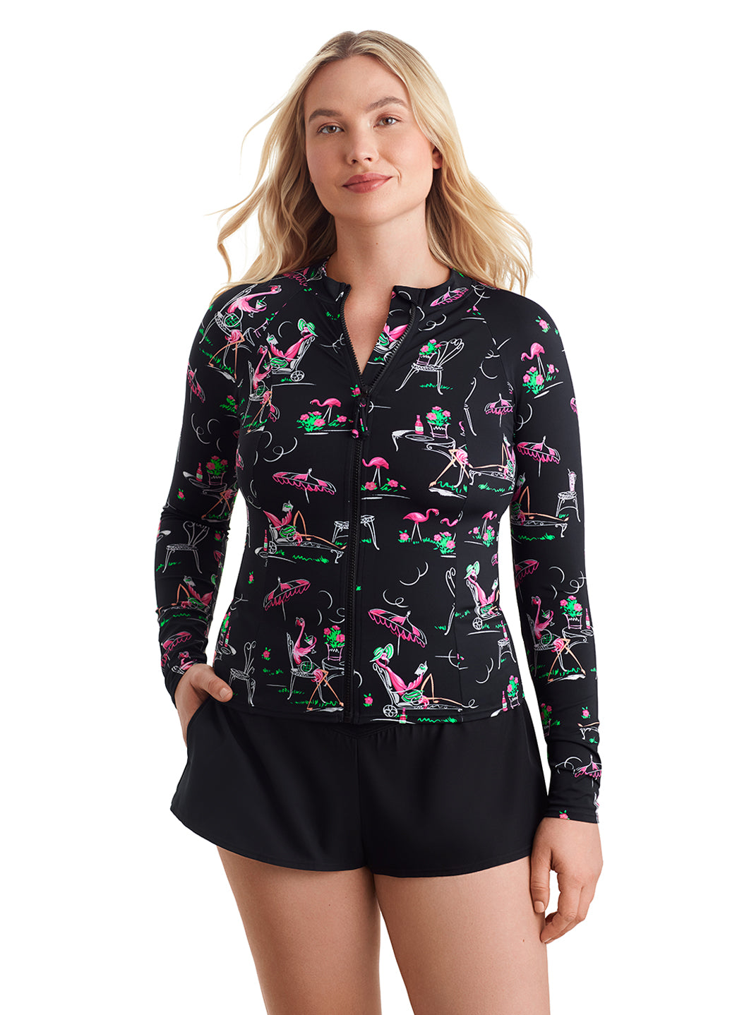 Shape Solver SPORT Women's Flamingo Hotel Sunshirt