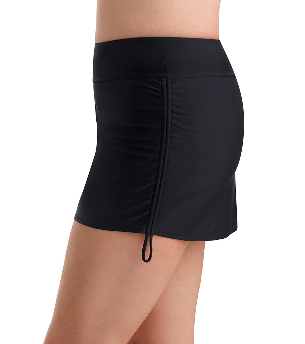 Shape Solver SPORT Women's Fashion Solids Shirred Skort