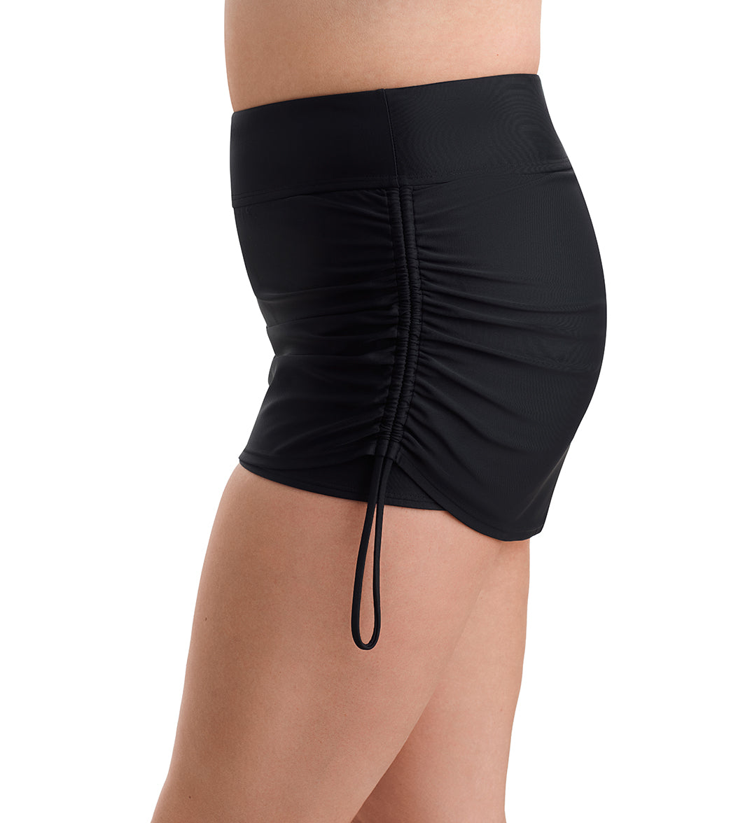 Shape Solver SPORT Women's Fashion Solids Shirred Skort