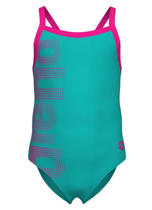 Arena Girls' Logo One Piece Swimsuit (Toddler, Little Kid)