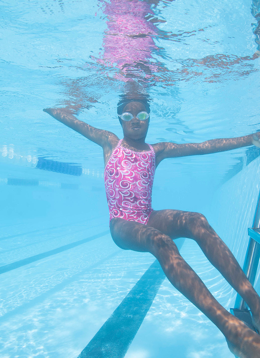 Dolfin Uglies Girls' Cascade Print One Piece Swimsuit (Big Kid)