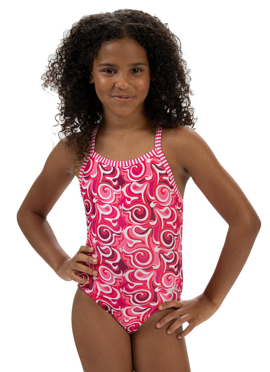 Dolfin Uglies Girls' Cascade Print One Piece Swimsuit (Big Kid)