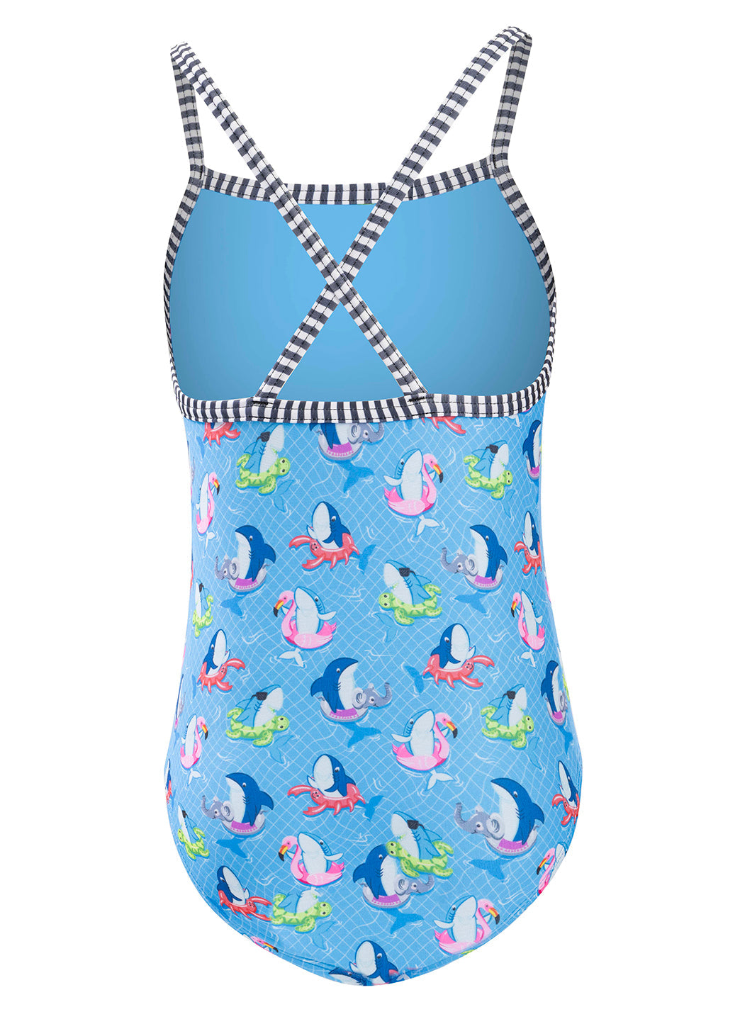 Dolfin Uglies Girls' Fin Floats Print One Piece Swimsuit (Big Kid)