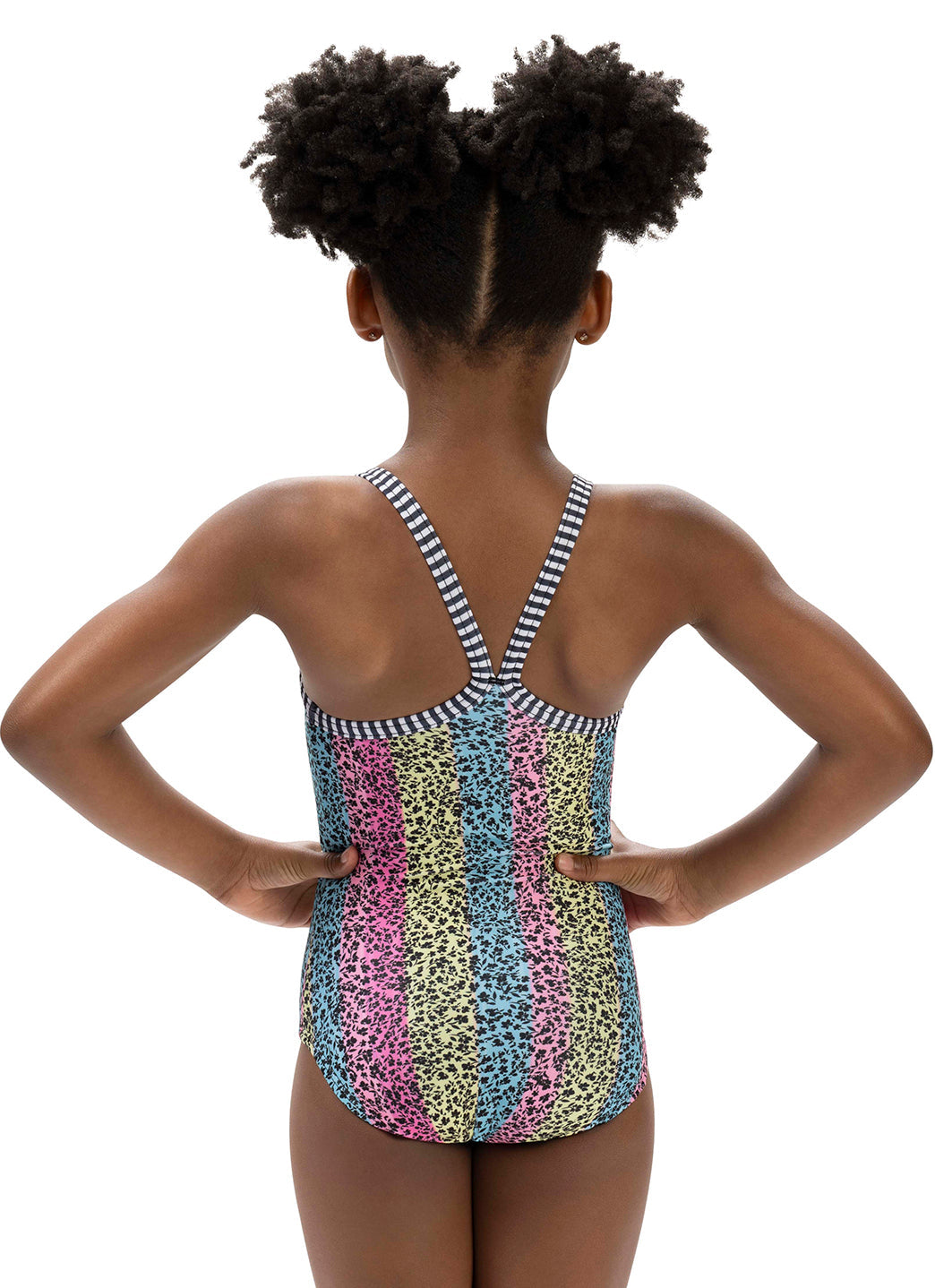 Dolfin Girls' Floret Print One Piece Swimsuit (Toddler, Little Kid)