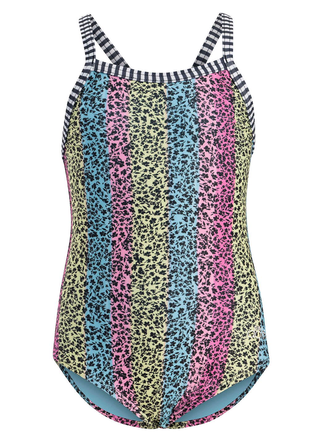 Dolfin Girls' Floret Print One Piece Swimsuit (Toddler, Little Kid)