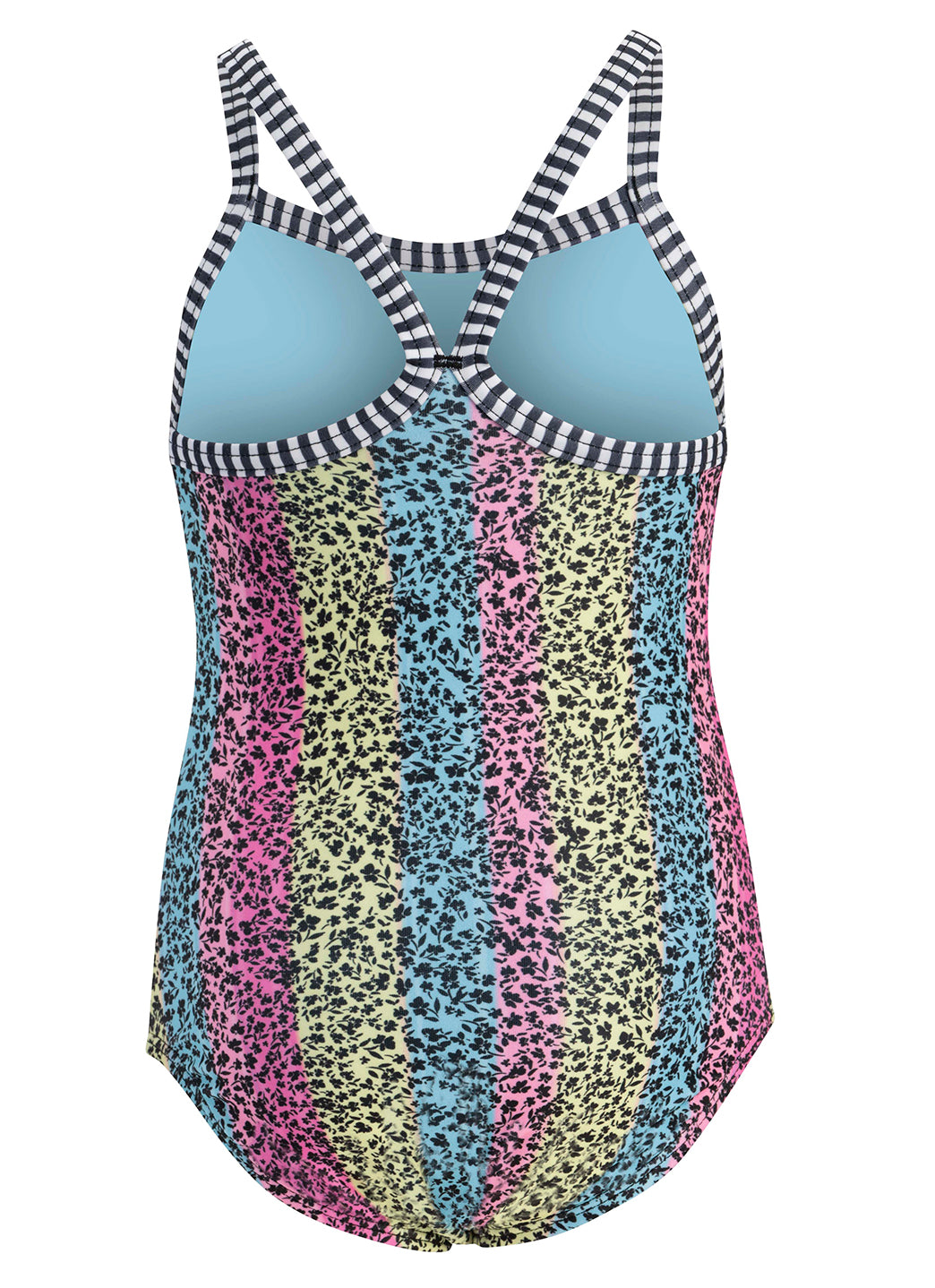 Dolfin Girls' Floret Print One Piece Swimsuit (Toddler, Little Kid)