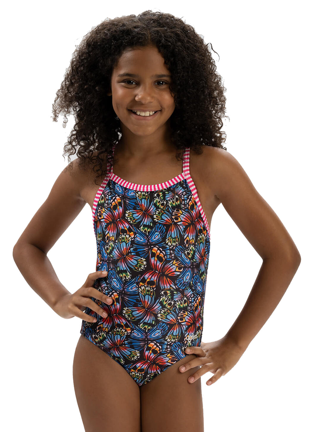 Dolfin Uglies Girls' Flutter By Print One Piece Swimsuit (Big Kid)