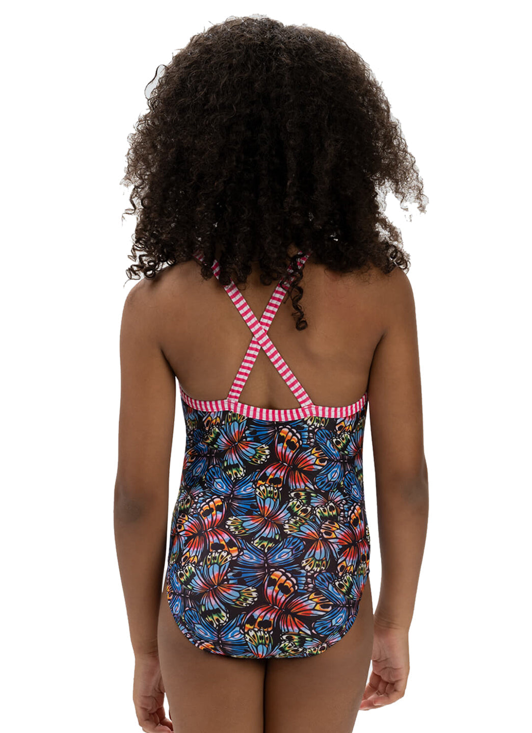 Dolfin Uglies Girls' Flutter By Print One Piece Swimsuit (Big Kid)