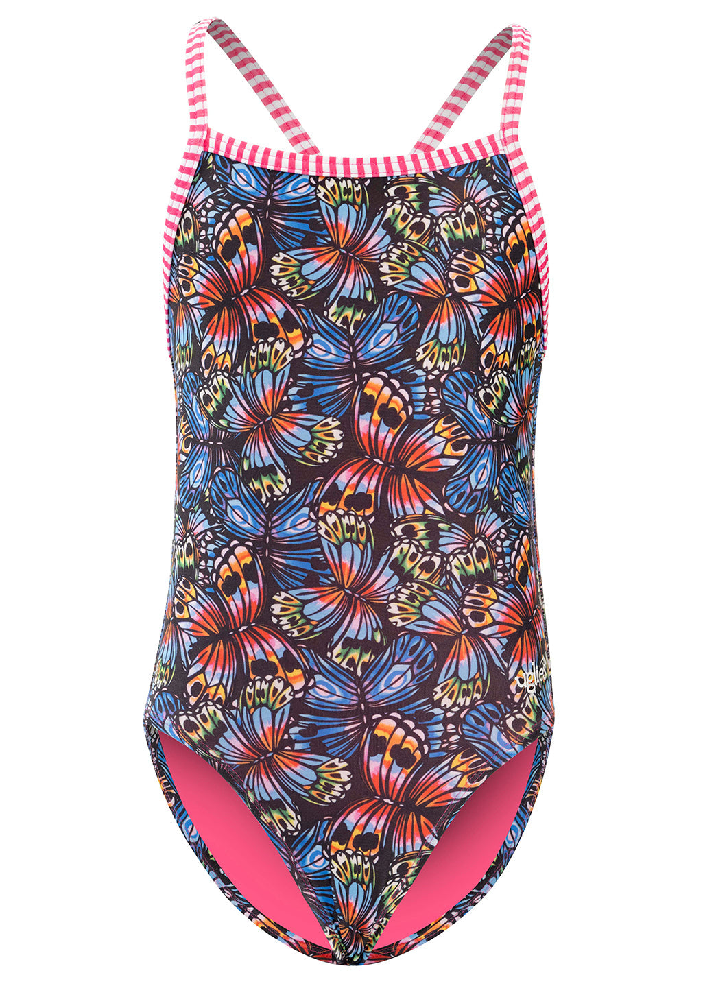 Dolfin Uglies Girls' Flutter By Print One Piece Swimsuit (Big Kid)