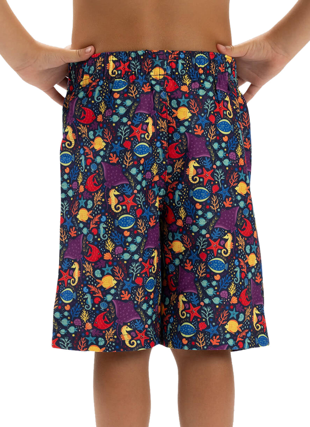 Dolfin Boys' Little Fish Print Swim Trunks (Toddler, Little Kid)