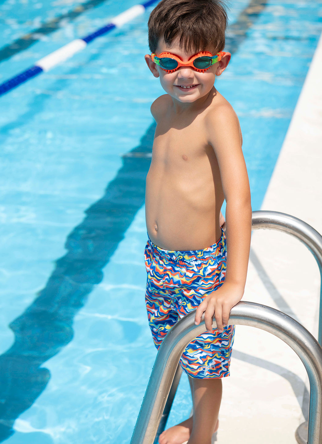Dolfin Boys' Surfin Print Swim Trunks (Toddler, Little Kid)