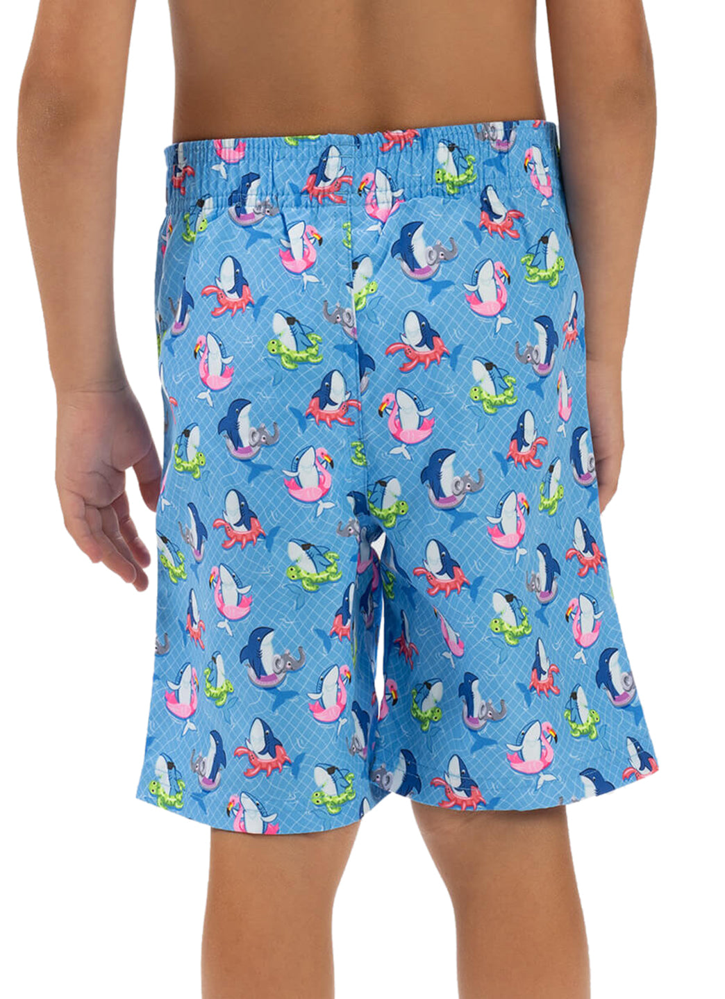 Dolfin Boys' Fin Floats Print Swim Trunks (Toddler, Little Kid)