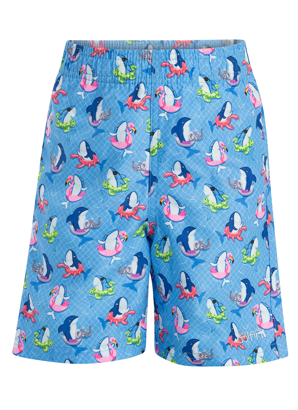 Dolfin Boys' Fin Floats Print Swim Trunks (Toddler, Little Kid)
