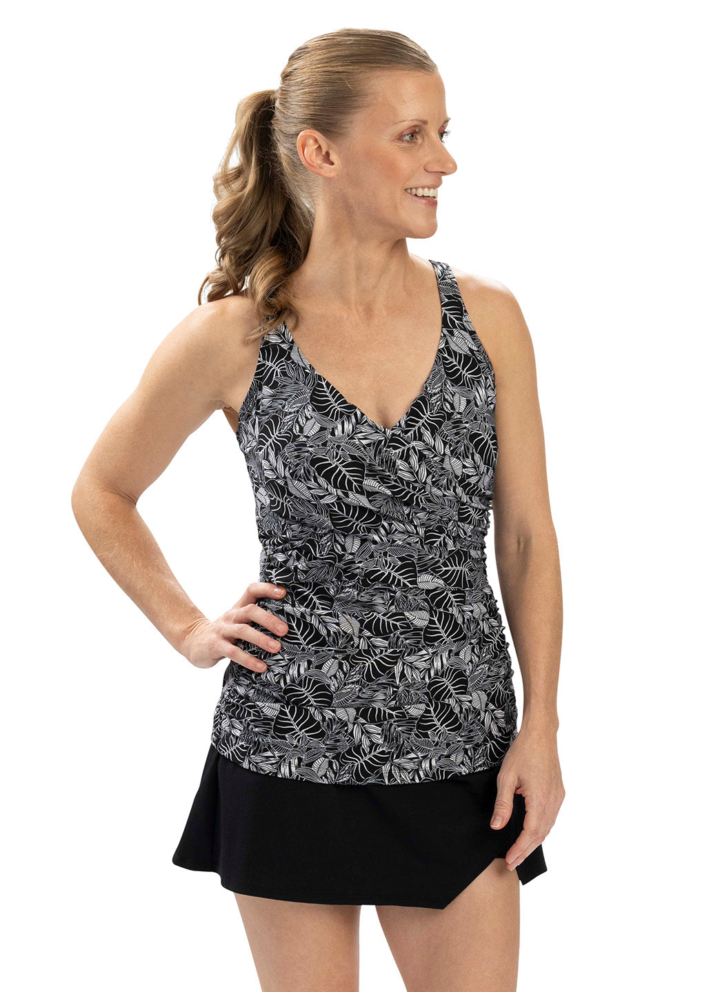 Dolfin Women's Aquashape Print Wrap Front Tankini Top