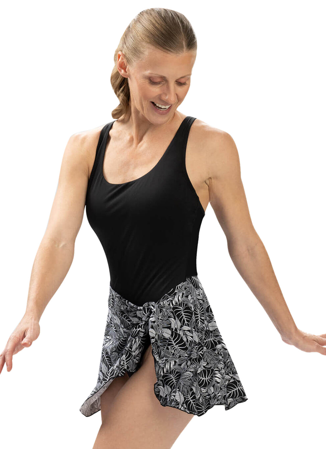 Dolfin Women's Aquashapre Printed Scoop Neck Swim Dress