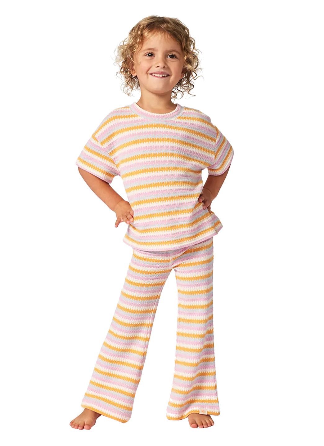 Rip Curl Girls' Rainbow Tide Stripe Pant (Toddler, Little Kid)