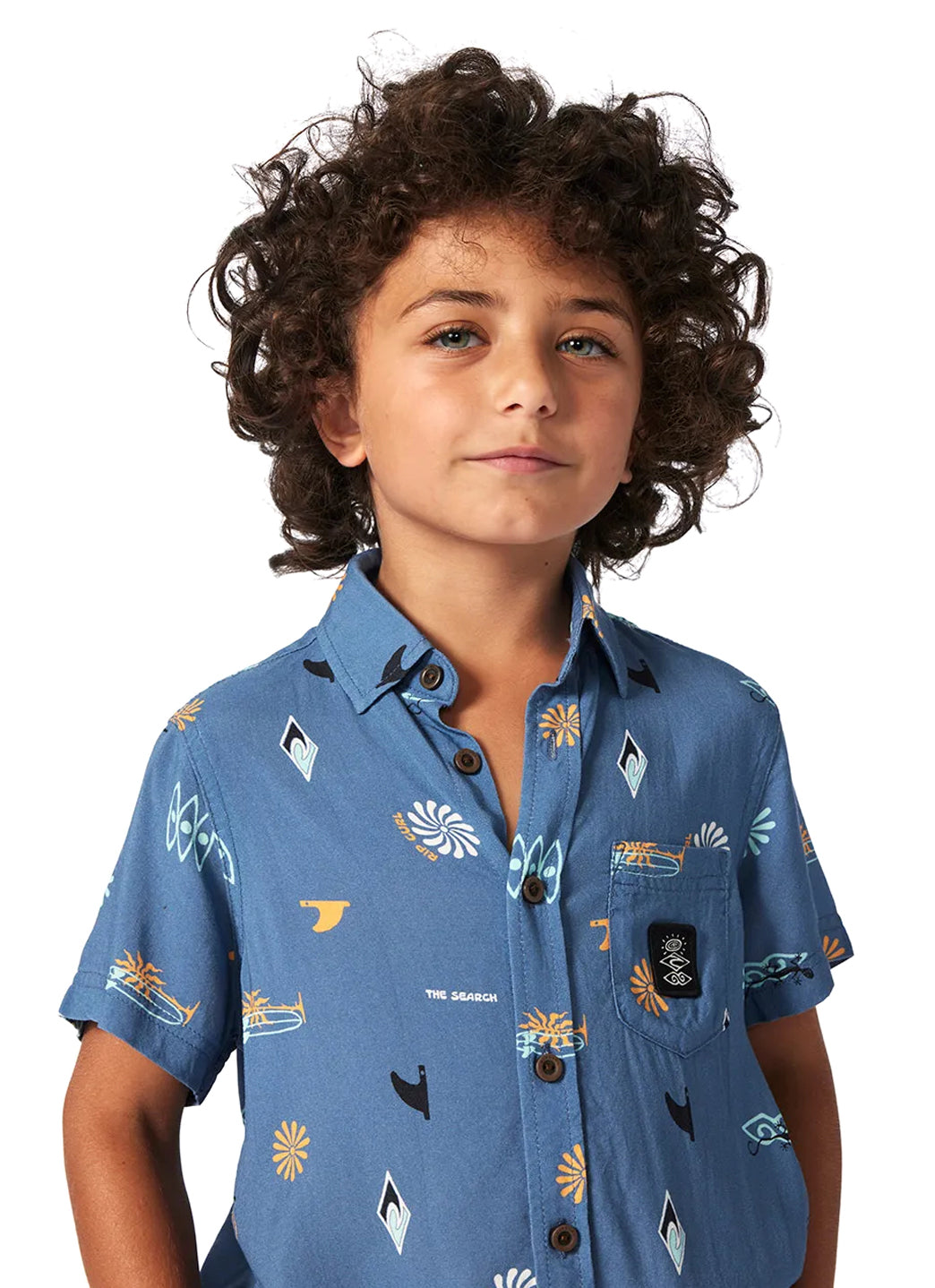 Rip Curl Boy's Grom Energy Short Sleeve Button Down Shirt (Toddler, Little Kid)