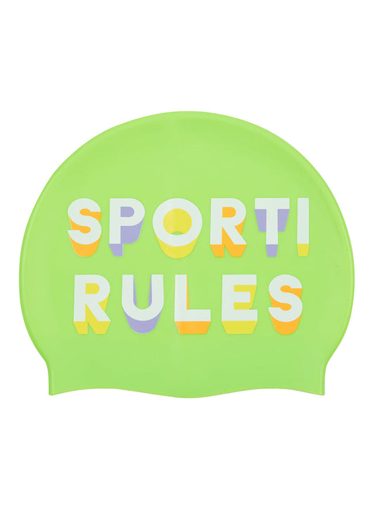 Sporti Rules Silicone Swim Cap