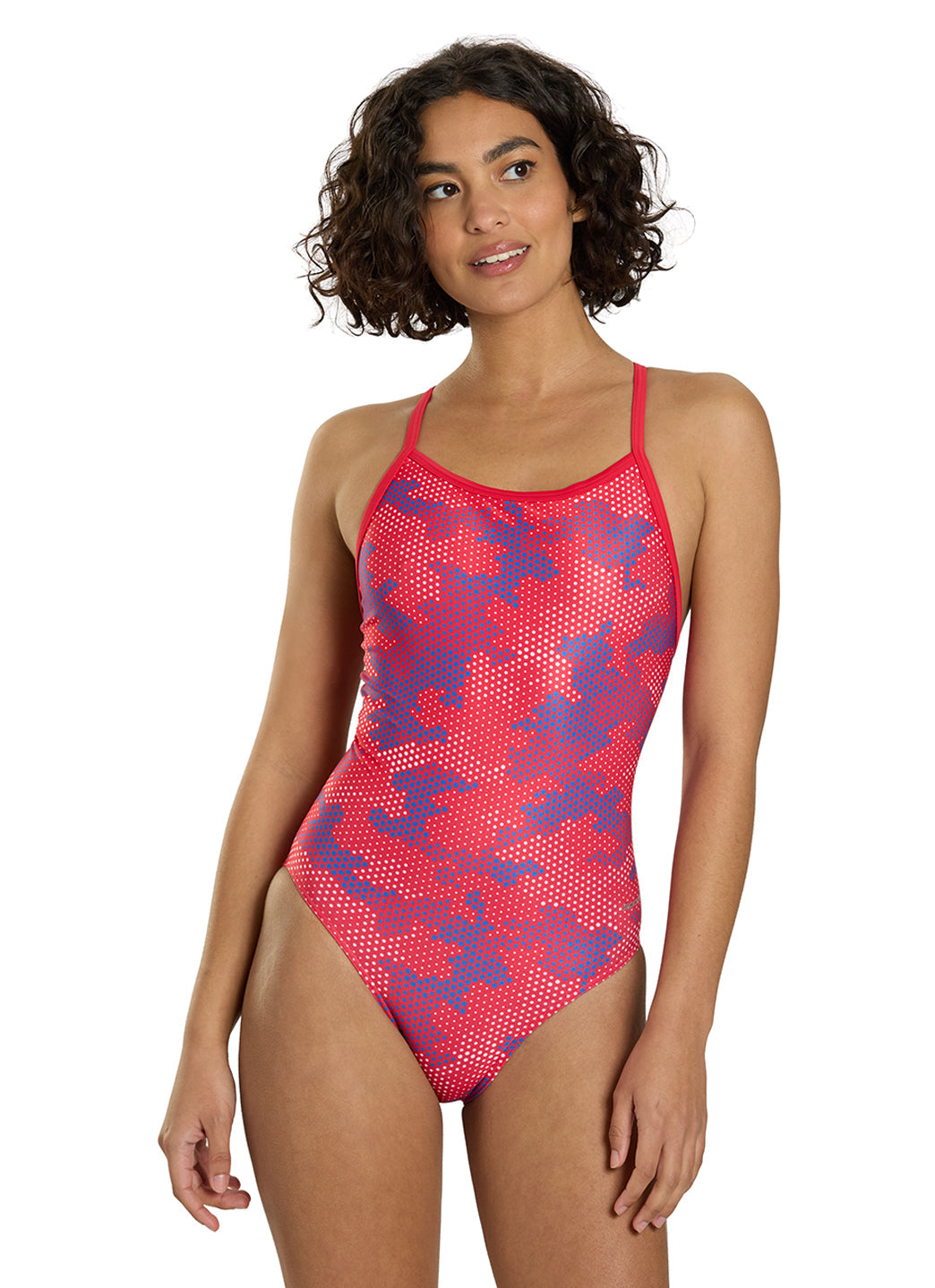 Sporti HydroLast Digi Camo Thin Strap One Piece Swimsuit (22-44)