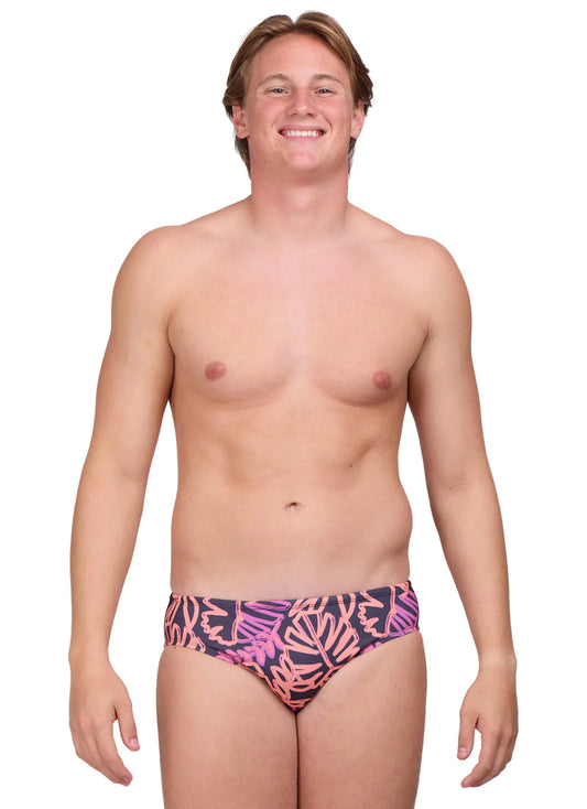 JOLYN Men's Brolyn Tropic Glow Brief Swimsuit